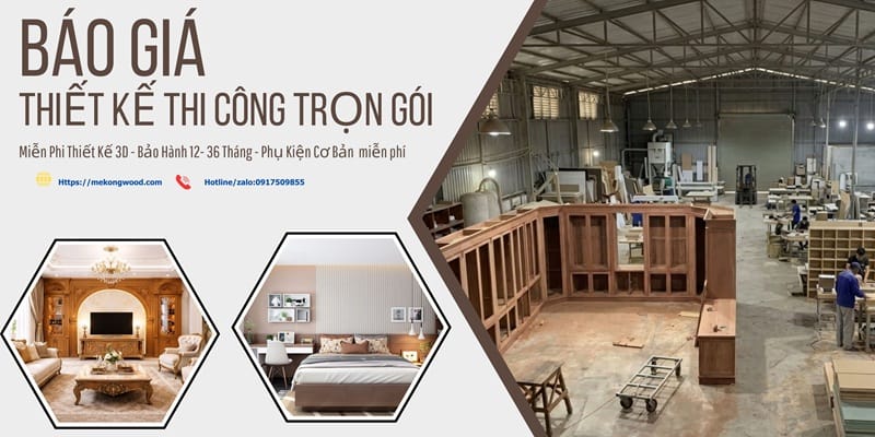 Báo giá thiêt kế thi công nội thất nhà phố trọn gói