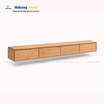 Kệ tivi treo tường gỗ công nghiệp hiện đại