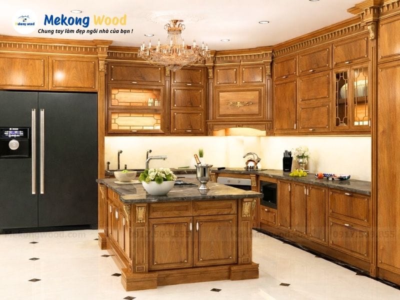 Hình ảnh phòng bếp tân cổ điển dành cho nhà phố