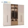 Mẫu tủ quần áo gỗ công nghiệp kèm cánh kính
