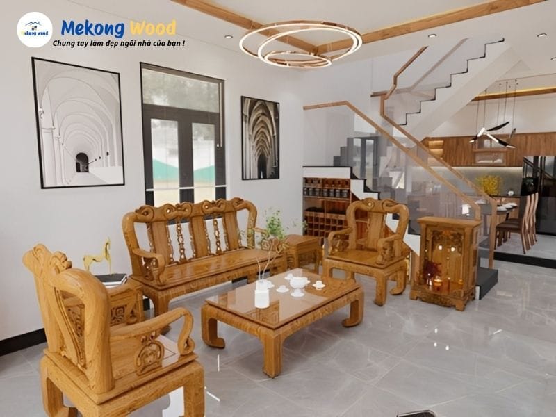 Hình ảnh thiết kế nội thất phong khách nhà phố