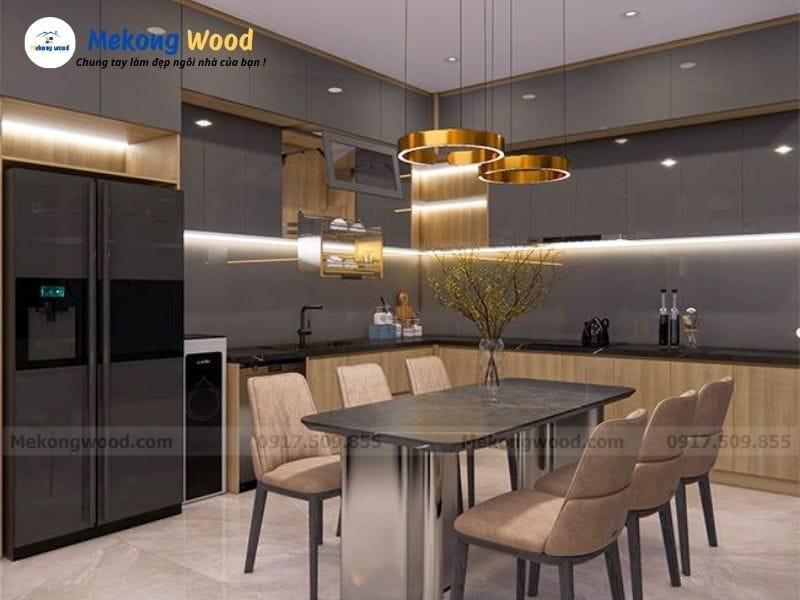 Thiết kế phòng bếp chung cư hiện đại