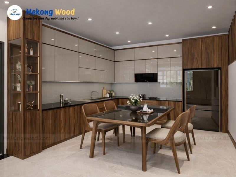 Hình ảnh nội thất phòng bếp hiện đại đơn giản