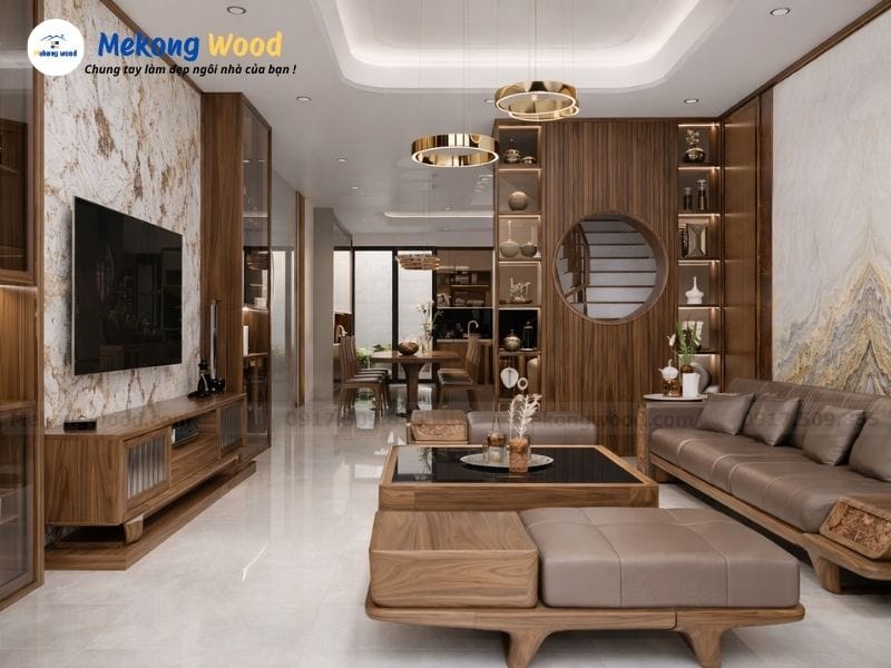 Hình ảnh thiết kế nội thất phòng khách cho nhà phố