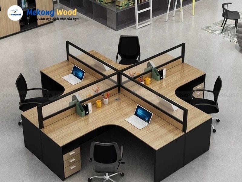 Mẫu thiết kế nội thất văn phòng làm việc nhóm