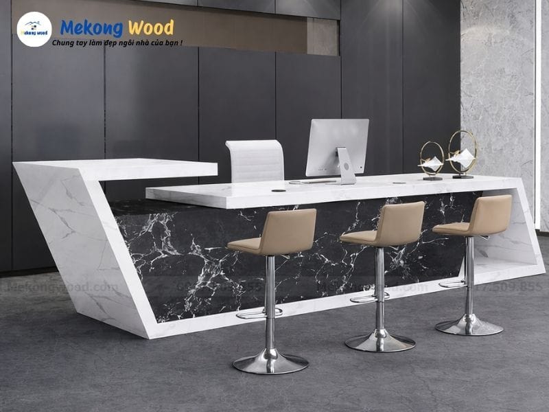 Thiết kê nội thất quầy lễ tân cho công ty