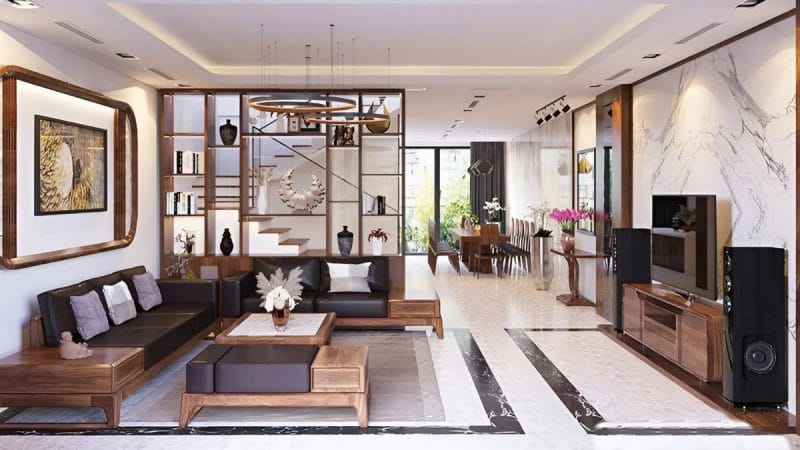 thiết kế thi công nội thất nhà phố tại Mekongwood