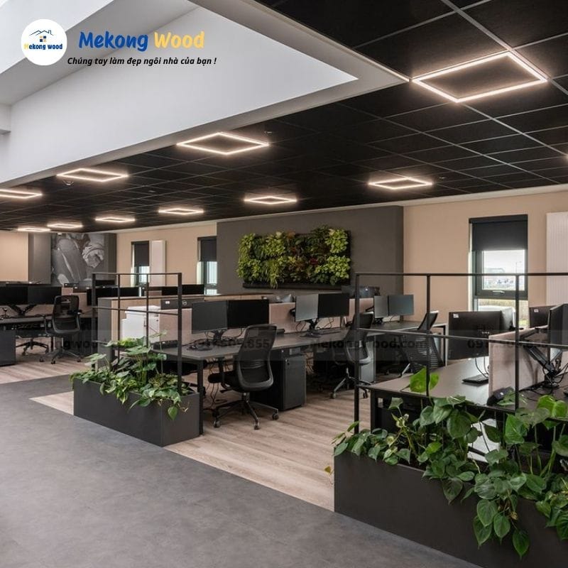 Thiết kế thi công nội thất văn phòng theo phong cách xanh