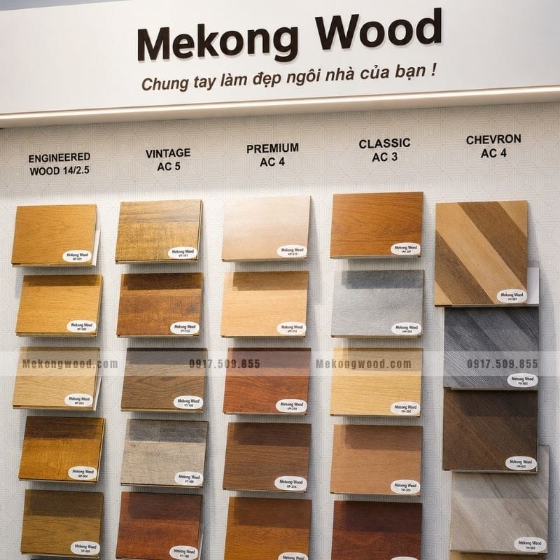 Hình ảnh mẫu sàn gỗ công nghiệp tại Mekongwood