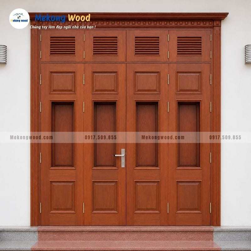 Cận cảnh vân gỗ căm xe tự nhiên đanh mịn có tinh dầu kháng mối mọt