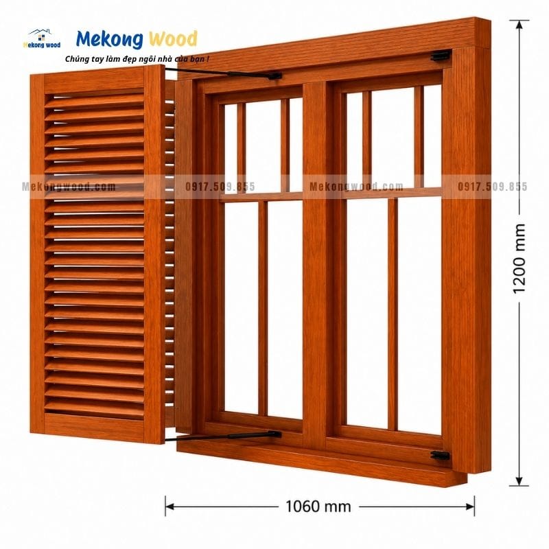 Kích thước cửa sổ gỗ chuẩn phong thủy