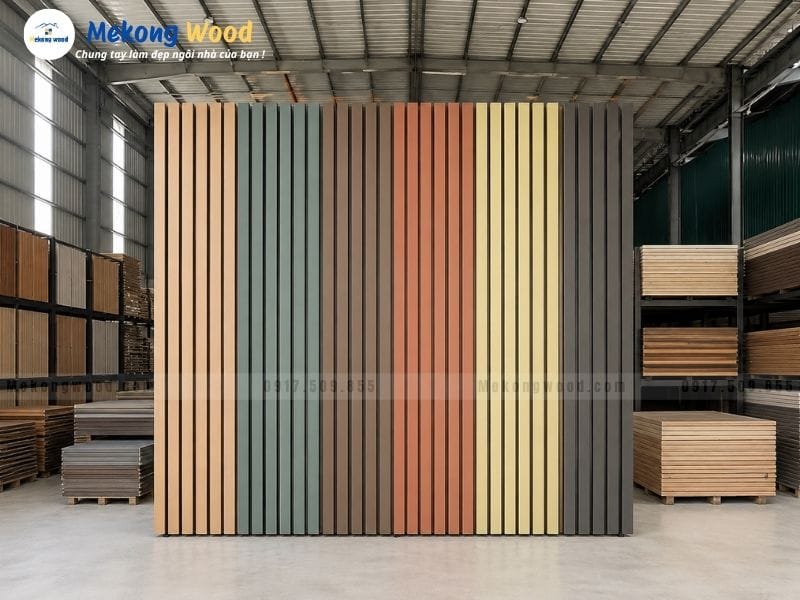 Mẫu tấm ốp lam sóng bằng nhựa pvc đủ màu sắc