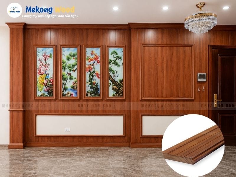 Hình ảnh tấm ốp tường bằng gỗ tự nhiên sang trọng và đẳng cấp