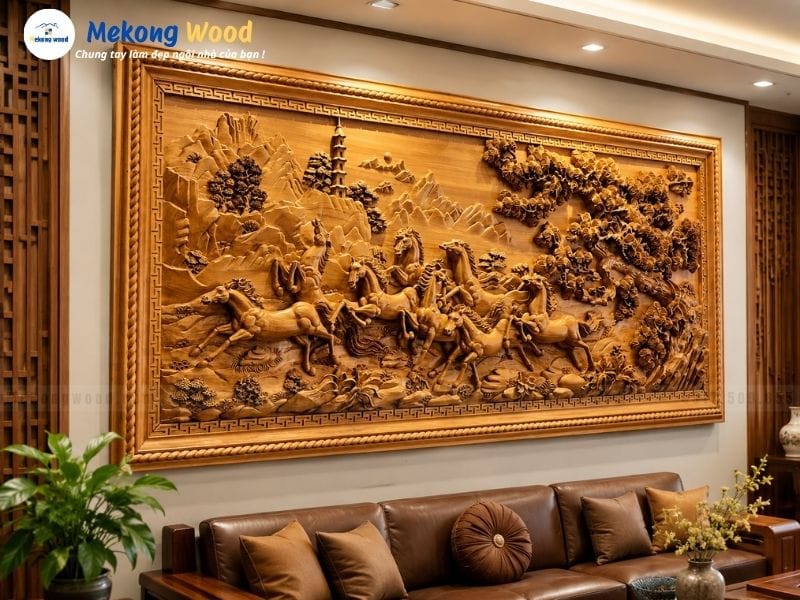 Tranh gỗ mã đáo thành công