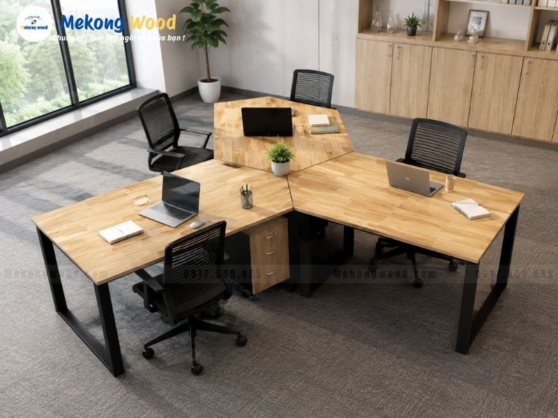 Gỗ cao su ghép thanh đưỡ sue dụng làm nội thất văn phòng