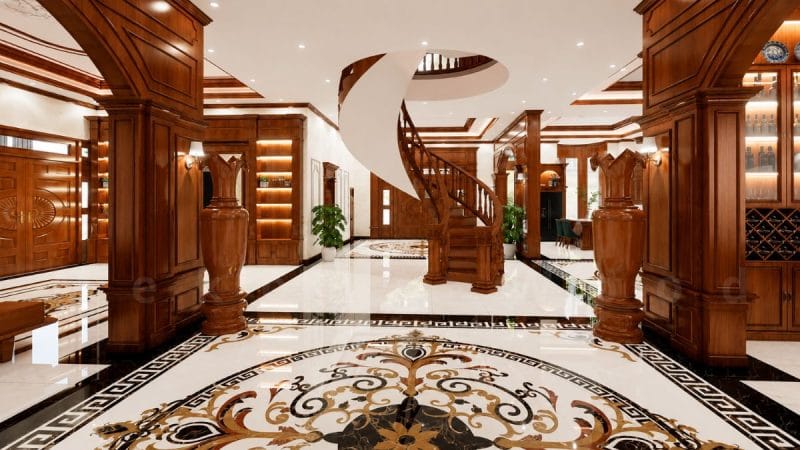 Thiết Kế Nội Thất Tân Cổ Điển Cho Biệt Thự 2 Tầng Đẹp Sang Trọng