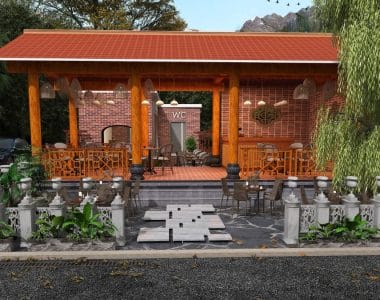 Mekongwood - Thiết kế quán cafe sân cườn phong cách truyền thống