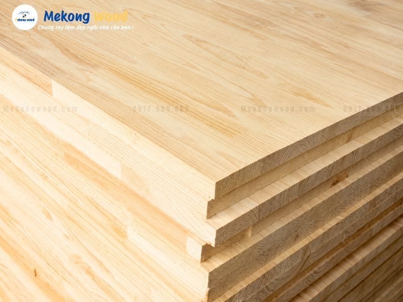 tấm ván gỗ cao su ghép tanh song song không để lại dấu vết