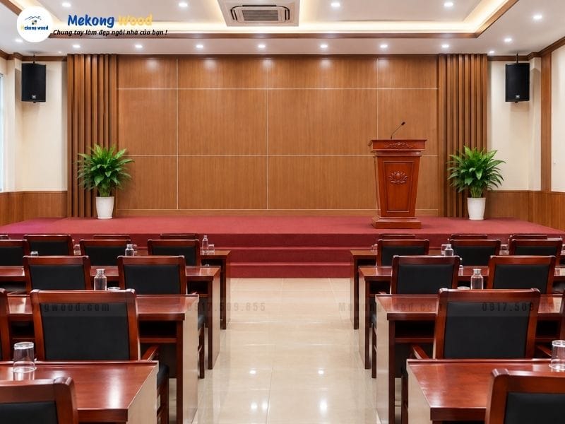 Hình ảnh bục phát biểu trong hội trường