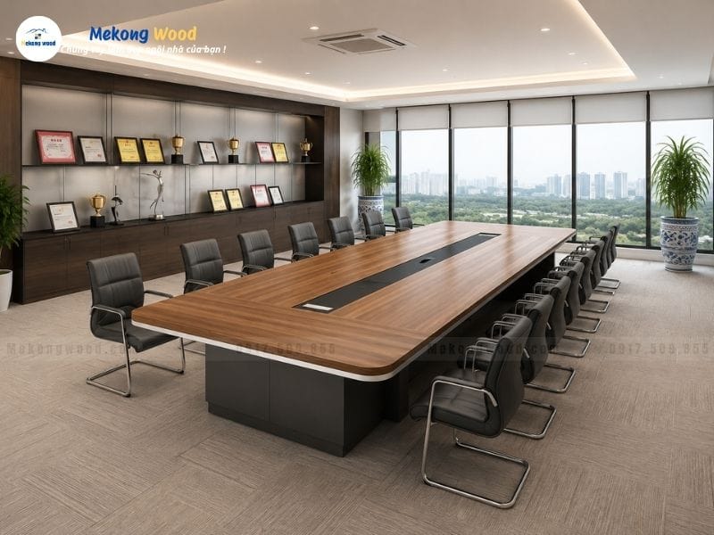 Mẫu bàn họp hiện đại và đa năng thiết kế bơi Mekongwood