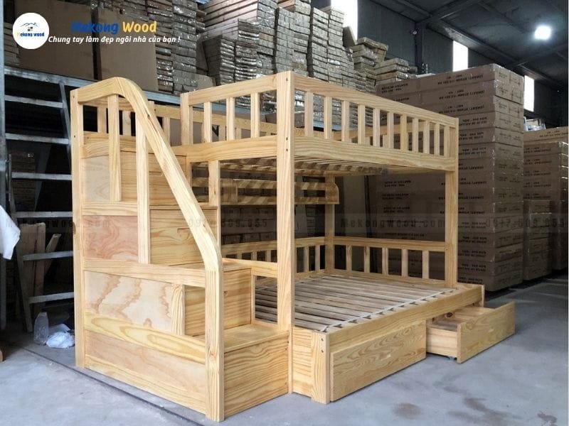 các sản phẩm giường tầng gỗ tại mekongwood