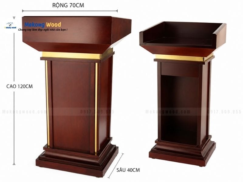 Các kích thước chuẩn của bục phạt biểu
