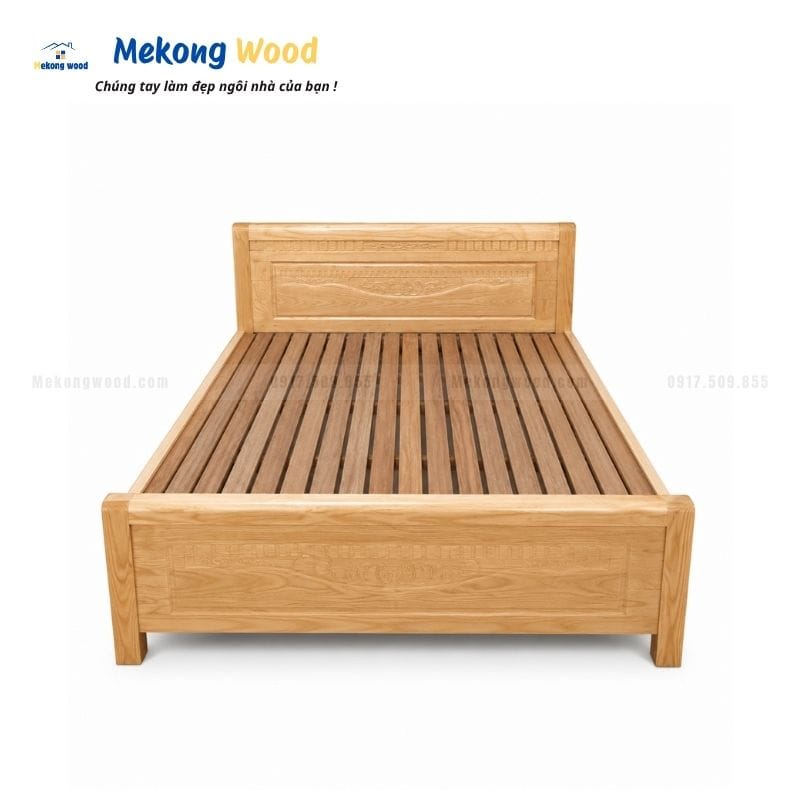 giường ngủ gỗ sồi hiện đại giá rẻ