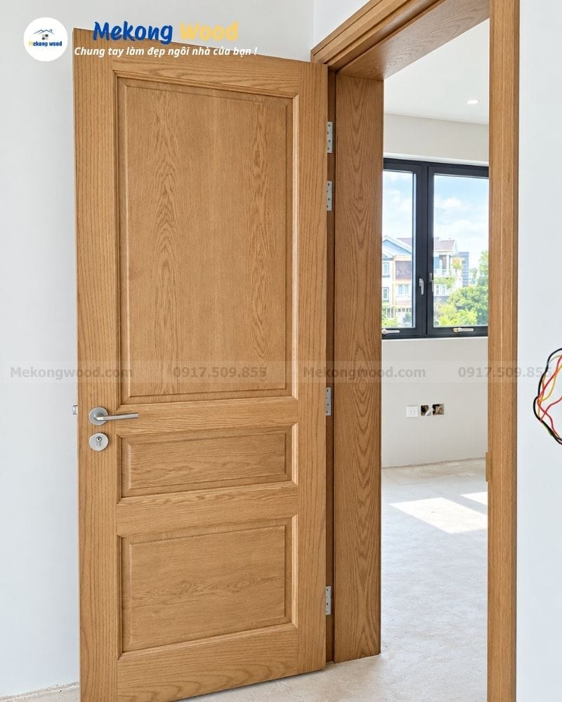 mẫu cửa phòng gỗ sồi